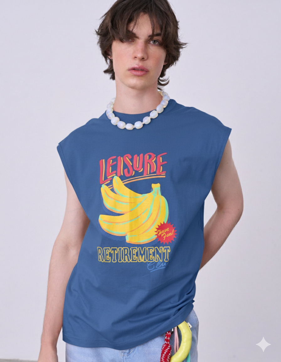 BLUE BANANA RETIREMENT CLUB SLEEVELESS TEE