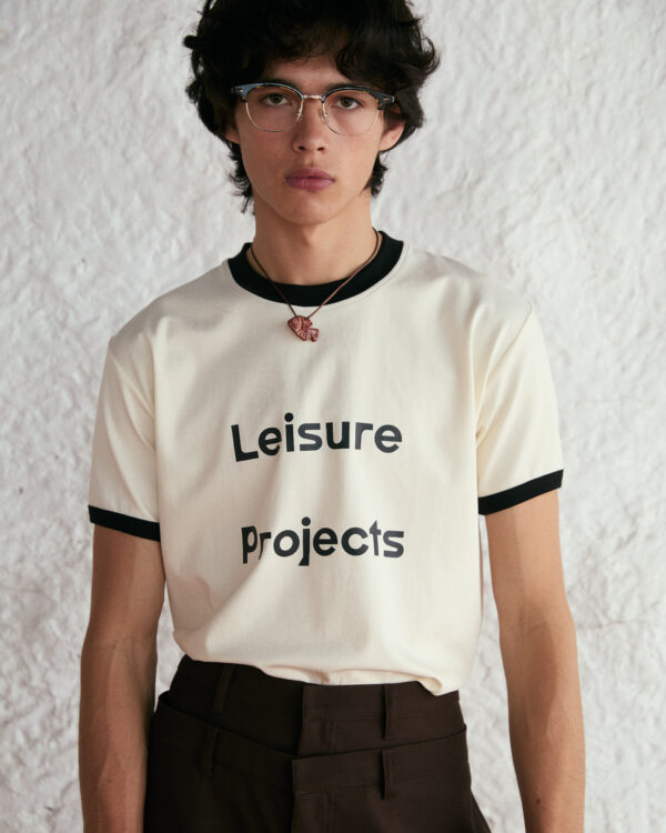WHITE LEISURE RINGER TEE