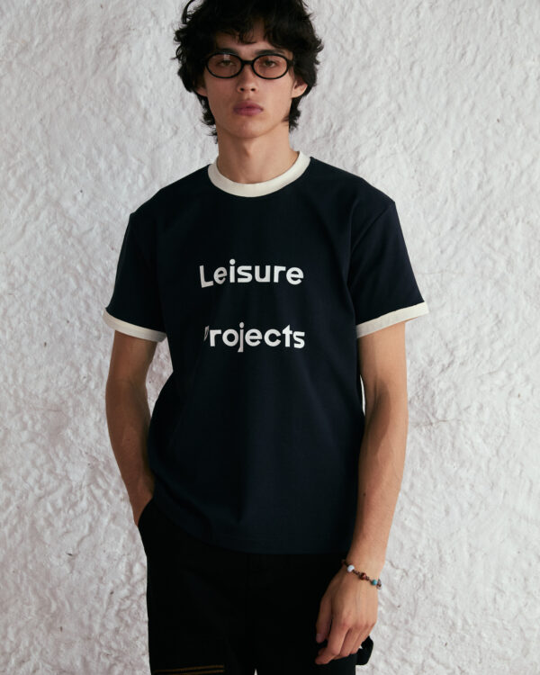 BLACK LEISURE RINGER TEE
