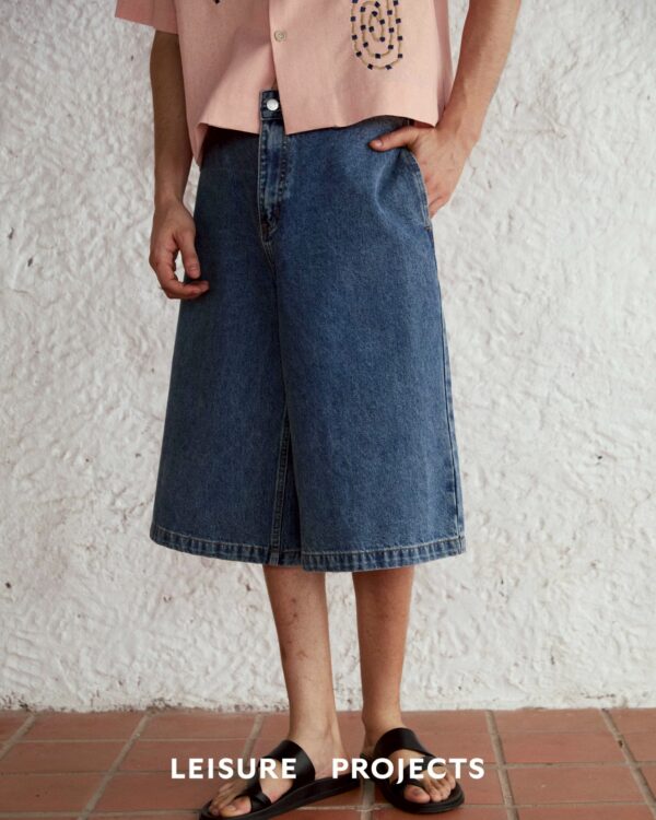 DENIM DOVERSIZE FIT DENIM SHORTS