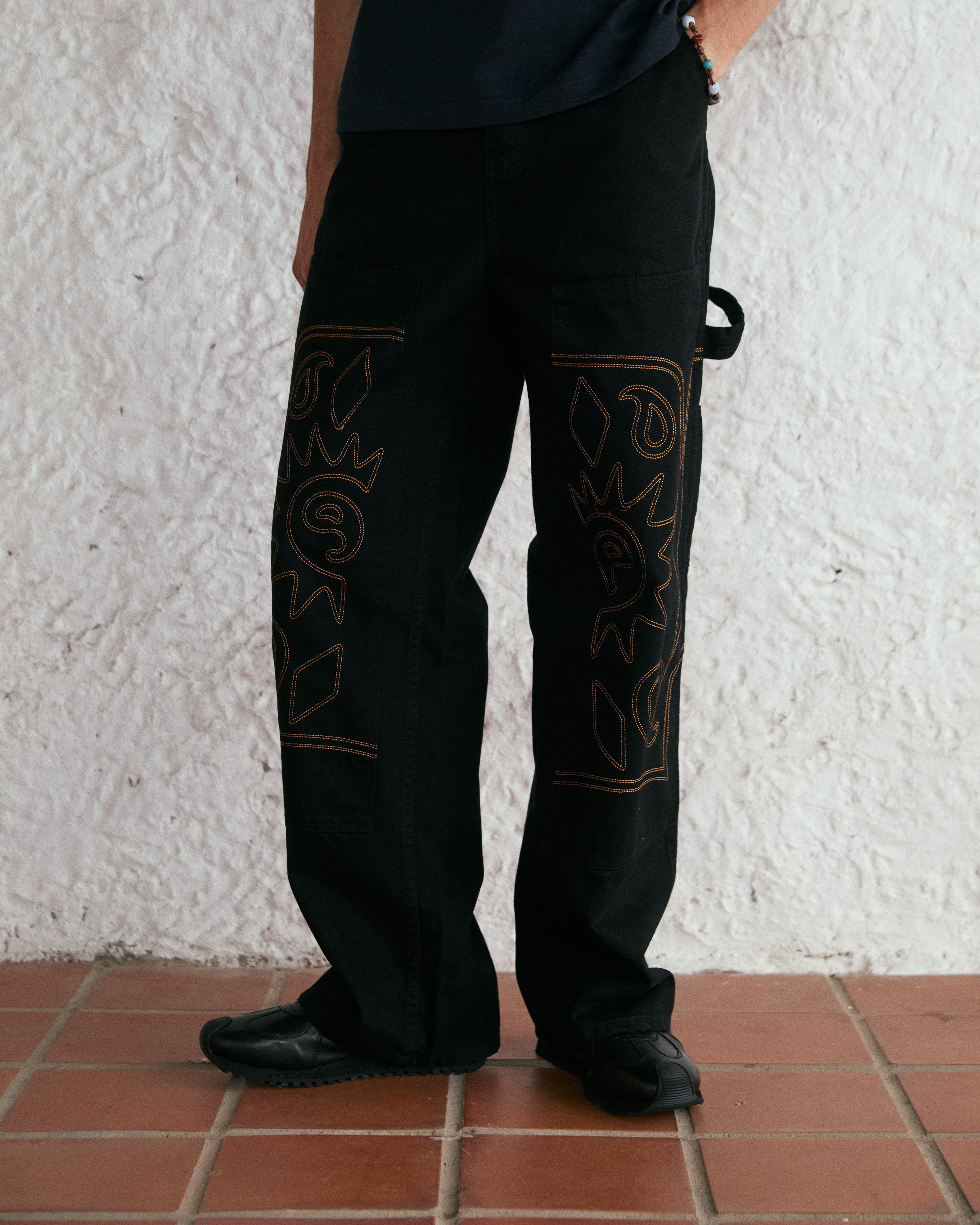 BLACK Western cargo Denim