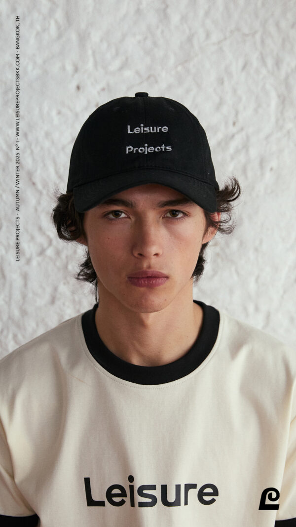 BLACK LEISURE PROJECTS LOGO CAP