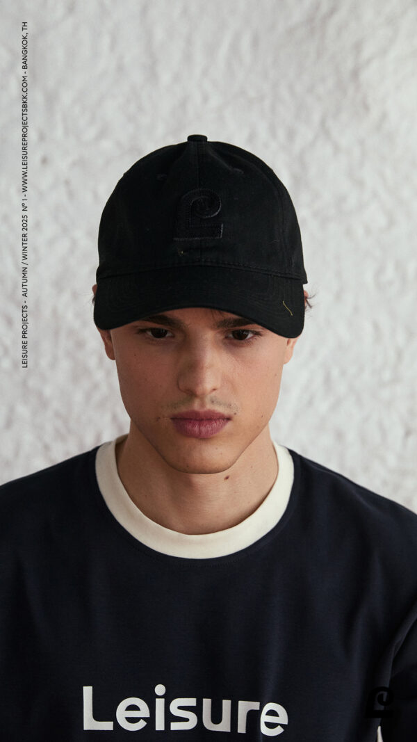 BLACK LEISURE PROJECTS LOGO CAP
