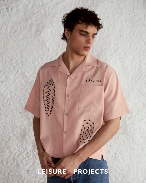 PINK LEISURE SEASHELL RELAX HAWAIIAN SHIRT