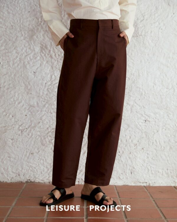 ฺBROWN Pleated barrel pants