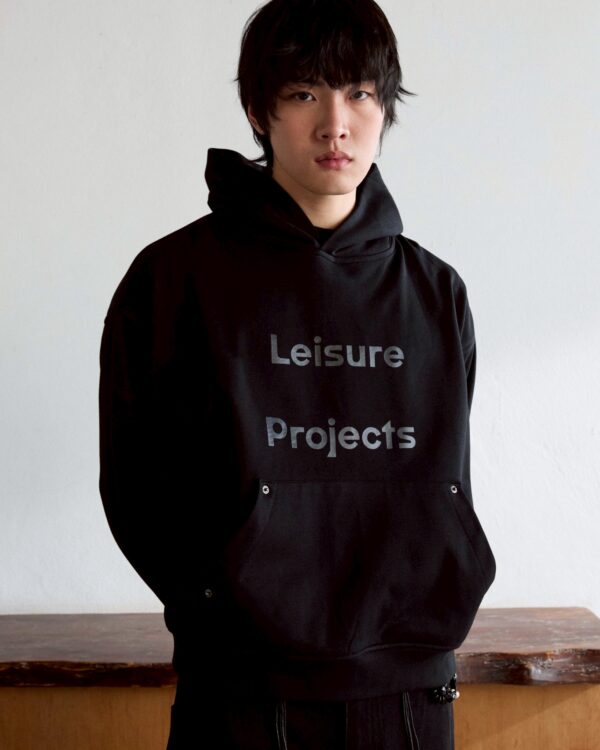 BLACK Leisure logo hoodie