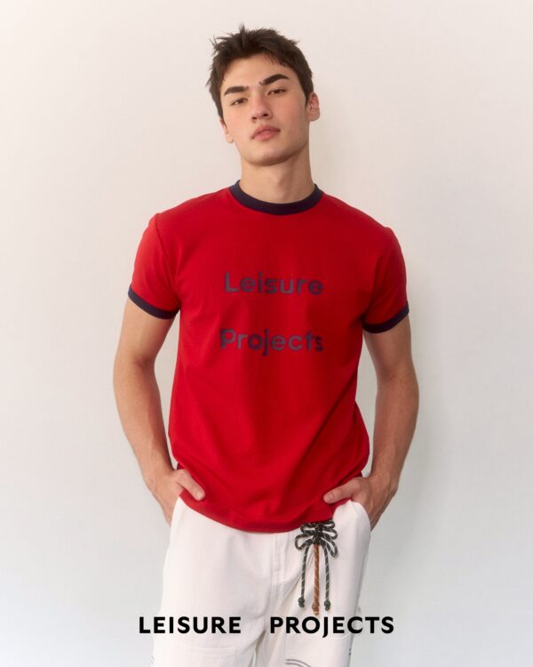 RED LEISURE RINGER TEE