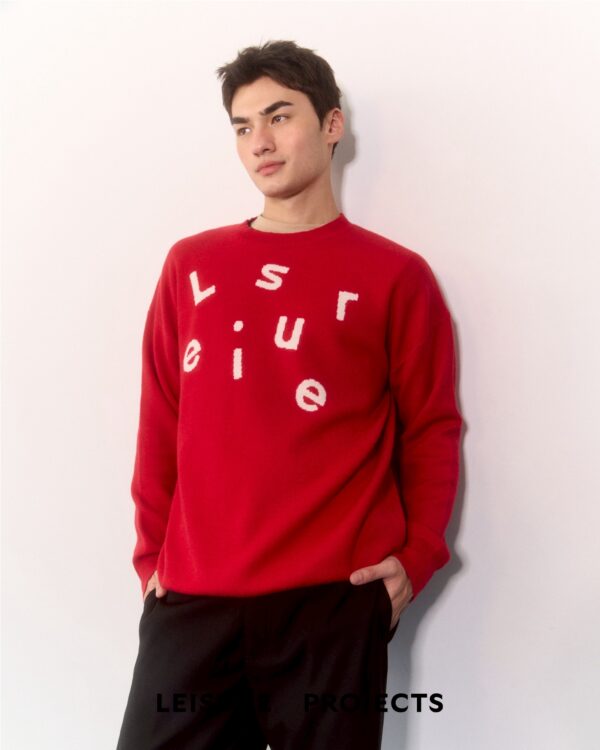 RED Messy Logo Jumper