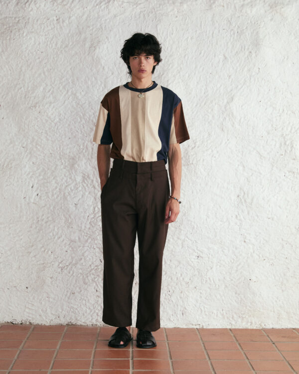 BROWN Double waisted pants